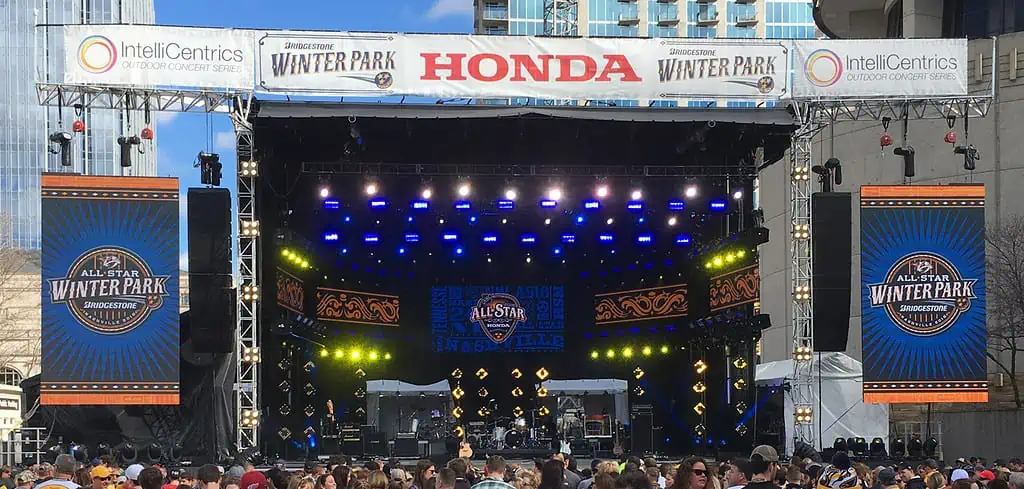 A Bridgestone Outdoor Concert Series featuring All-Star performers is taking place in Winter Park, Tennessee. Full Text: IntelliCentrics RIDGESTONE WINTER PARK BRIDGESTONE OUTDOOR CONCERT SERIES HONDA WINTER PARK IntelliCentrics OUTDOOR CONCERT SERIES ALL STAR WINTER PARK ALL STAR WINTER PARK NSH BRIDGESTONE ALL' STAR BRIDGESTONE NASH VILLE THEM TENNESSE